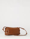 notturno woven leather shoulder bag with knotted strap