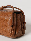 notturno woven leather shoulder bag with knotted strap