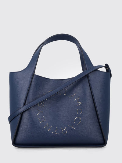 polyamide handbag with embroidered logo and pouch