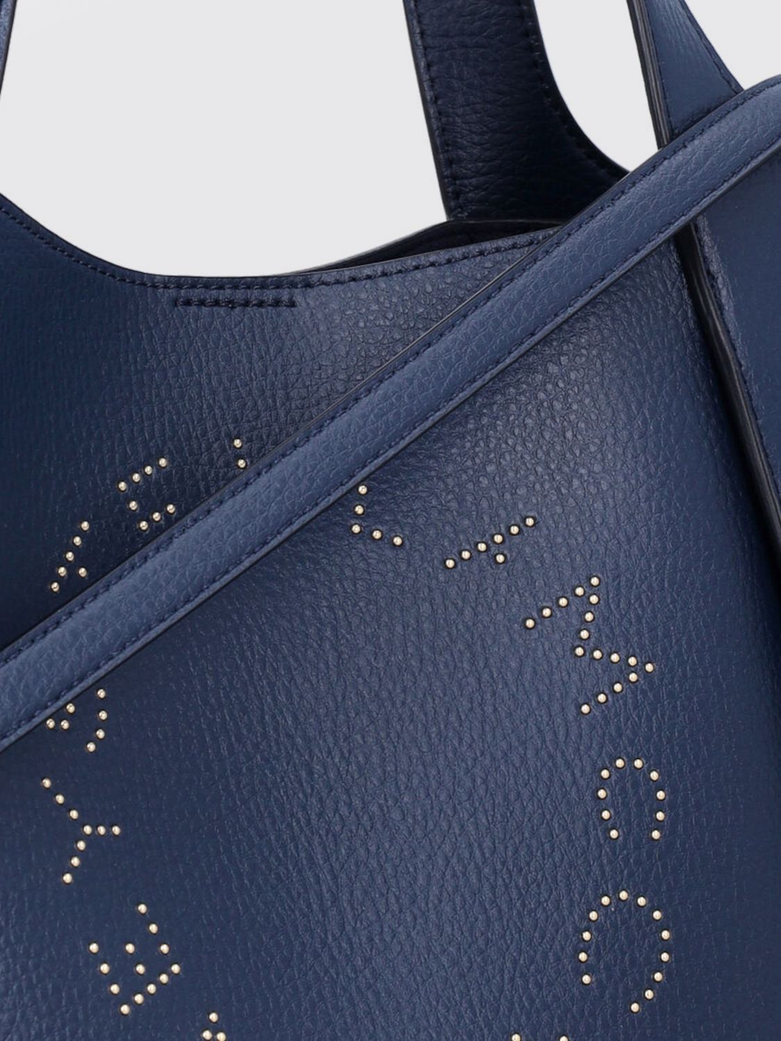 polyamide handbag with embroidered logo and pouch