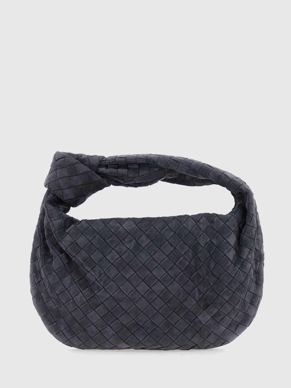 jodie intrecciato suede leather shoulder bag