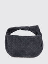 jodie intrecciato suede leather shoulder bag