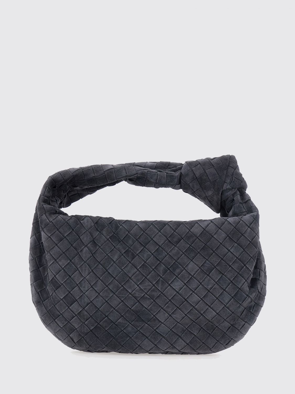 jodie intrecciato suede leather shoulder bag