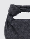 jodie intrecciato suede leather shoulder bag