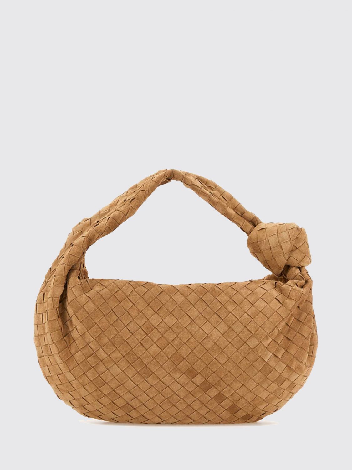 jodie intrecciato calf leather shoulder bag with knot