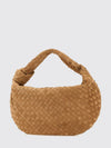 jodie intrecciato calf leather shoulder bag with knot