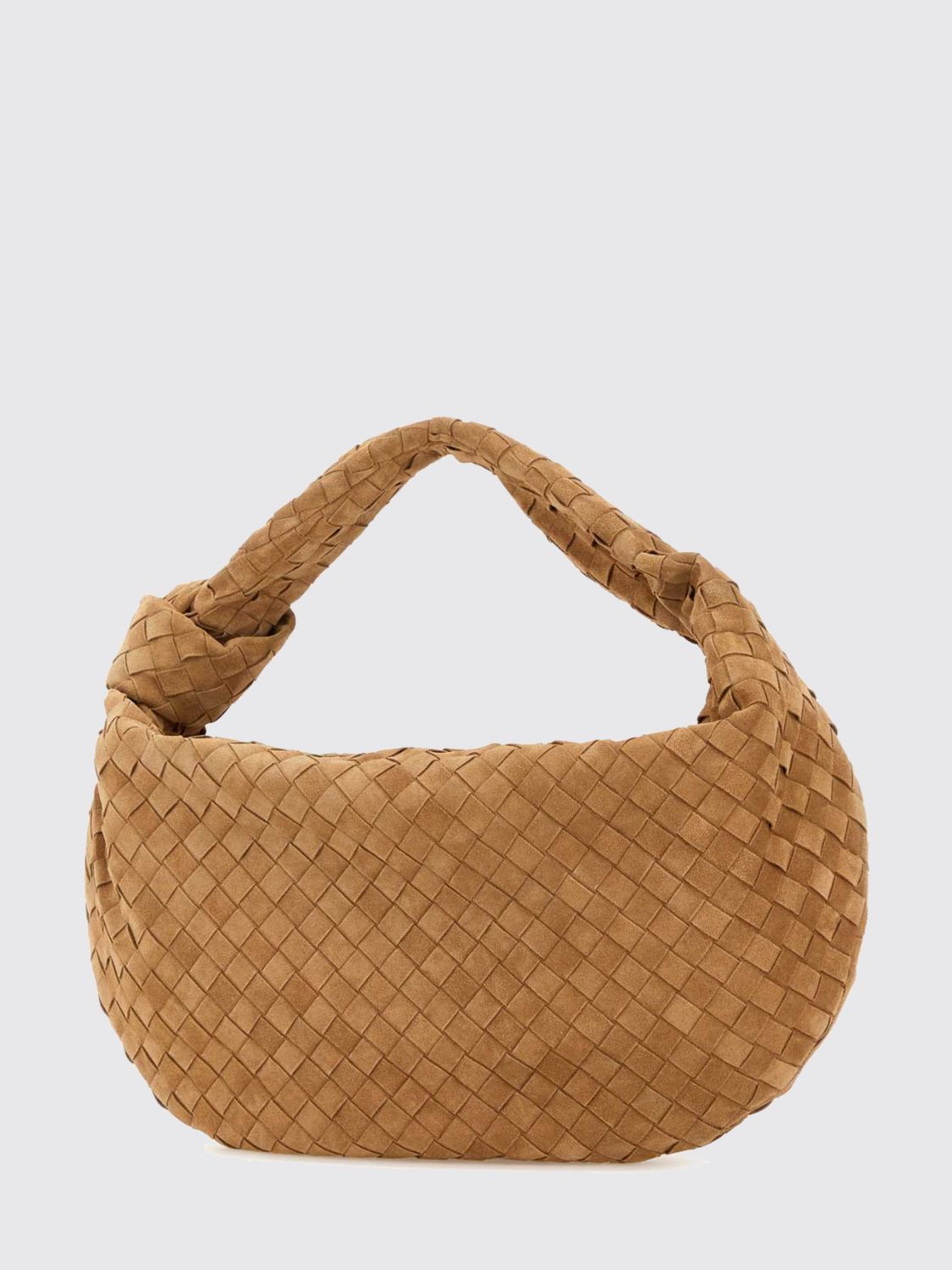 jodie intrecciato calf leather shoulder bag with knot