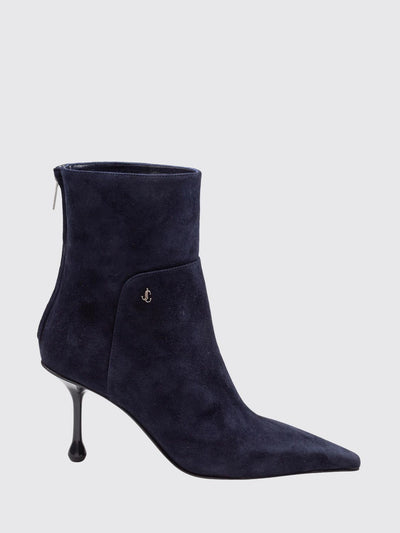 cycas suede leather ankle boots with high heel and almond toe