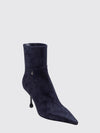 cycas suede leather ankle boots with high heel and almond toe