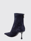 cycas suede leather ankle boots with high heel and almond toe