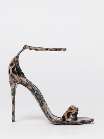 keira animalier-print patent leather high-heeled sandals