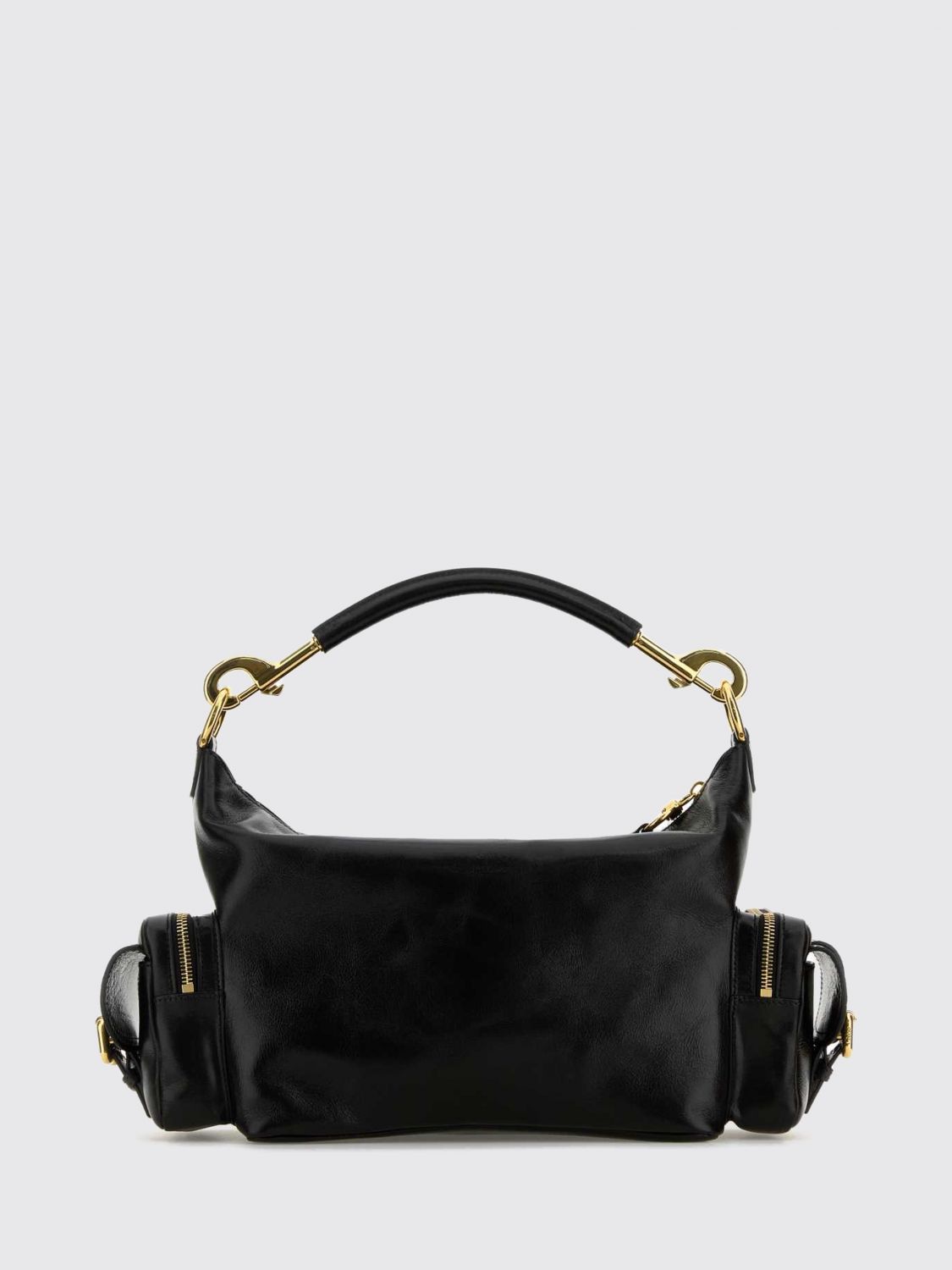 chloé smooth calfskin leather shoulder bag with removable strap