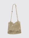 iconic chain 1969 metallic mesh shoulder bag