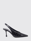 isa croc-effect leather slingback pumps with high heel