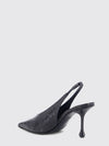 isa croc-effect leather slingback pumps with high heel
