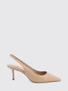 love calfskin leather slingback pumps with mid-stiletto heel