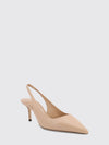 love calfskin leather slingback pumps with mid-stiletto heel