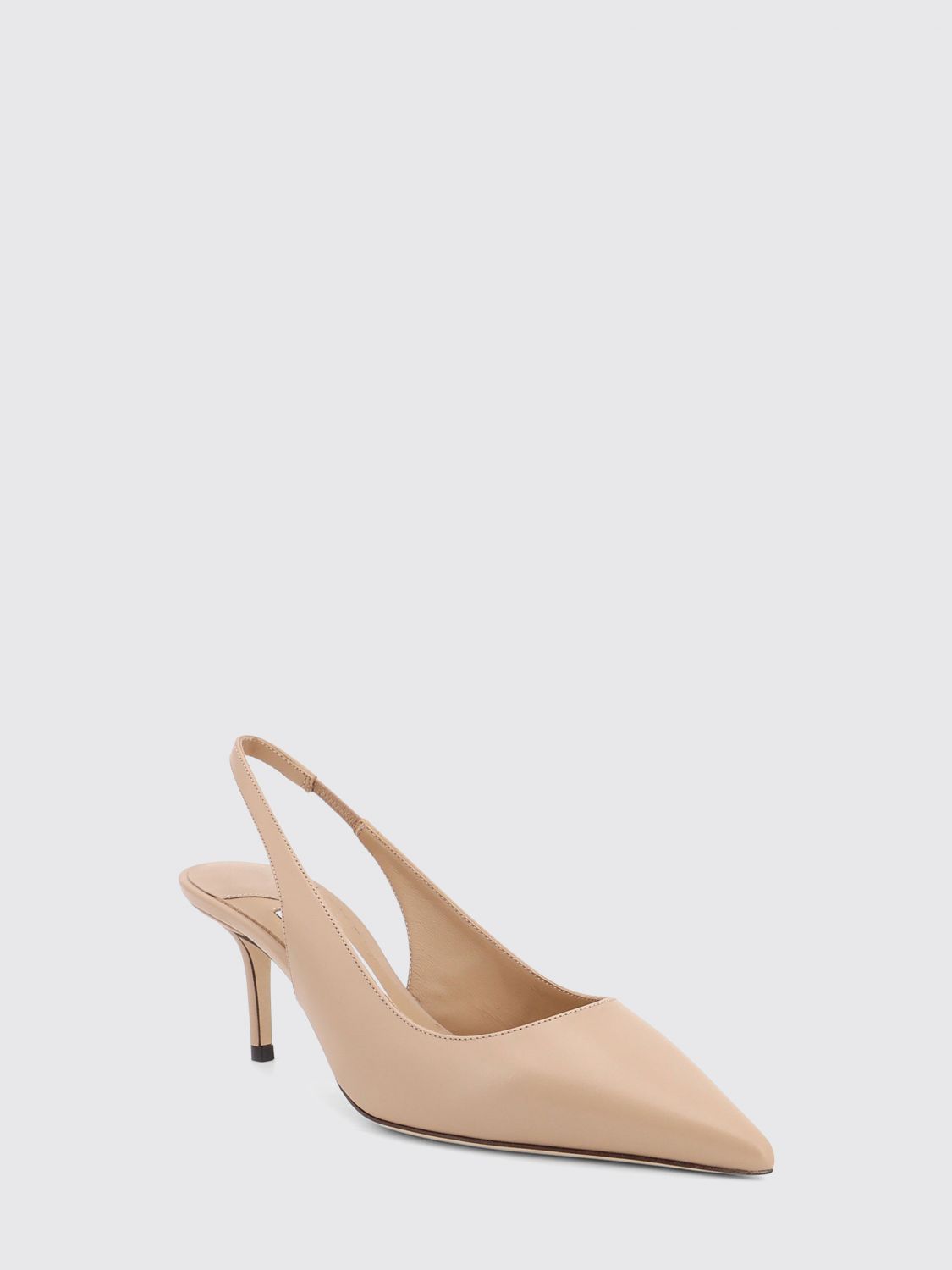 love calfskin leather slingback pumps with mid-stiletto heel