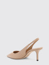 love calfskin leather slingback pumps with mid-stiletto heel