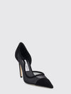 brigitte mesh and suede pumps with high stiletto heel