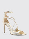 azia laminated leather sandals with high heel and square toe