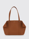 double handle calfskin leather shoulder bag