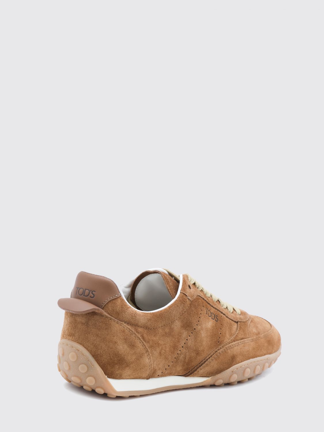 suede low-top sneakers with gommini and embossed logo