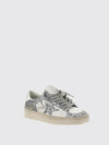 stardan glitter leather sneakers with distressed effect