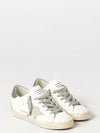super-star trainers in cowhide leather with a distressed effect