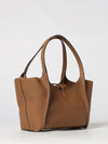 grained calfskin shoulder bag with t timeless logo