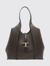 t timeless grained calfskin leather shoulder bag with removable pouch