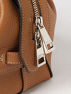 small grained calfskin boston bag with charm