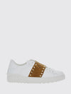 rockstud untitled calfskin leather sneakers with studs