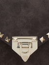 rockstud suede mini crossbody bag with studs