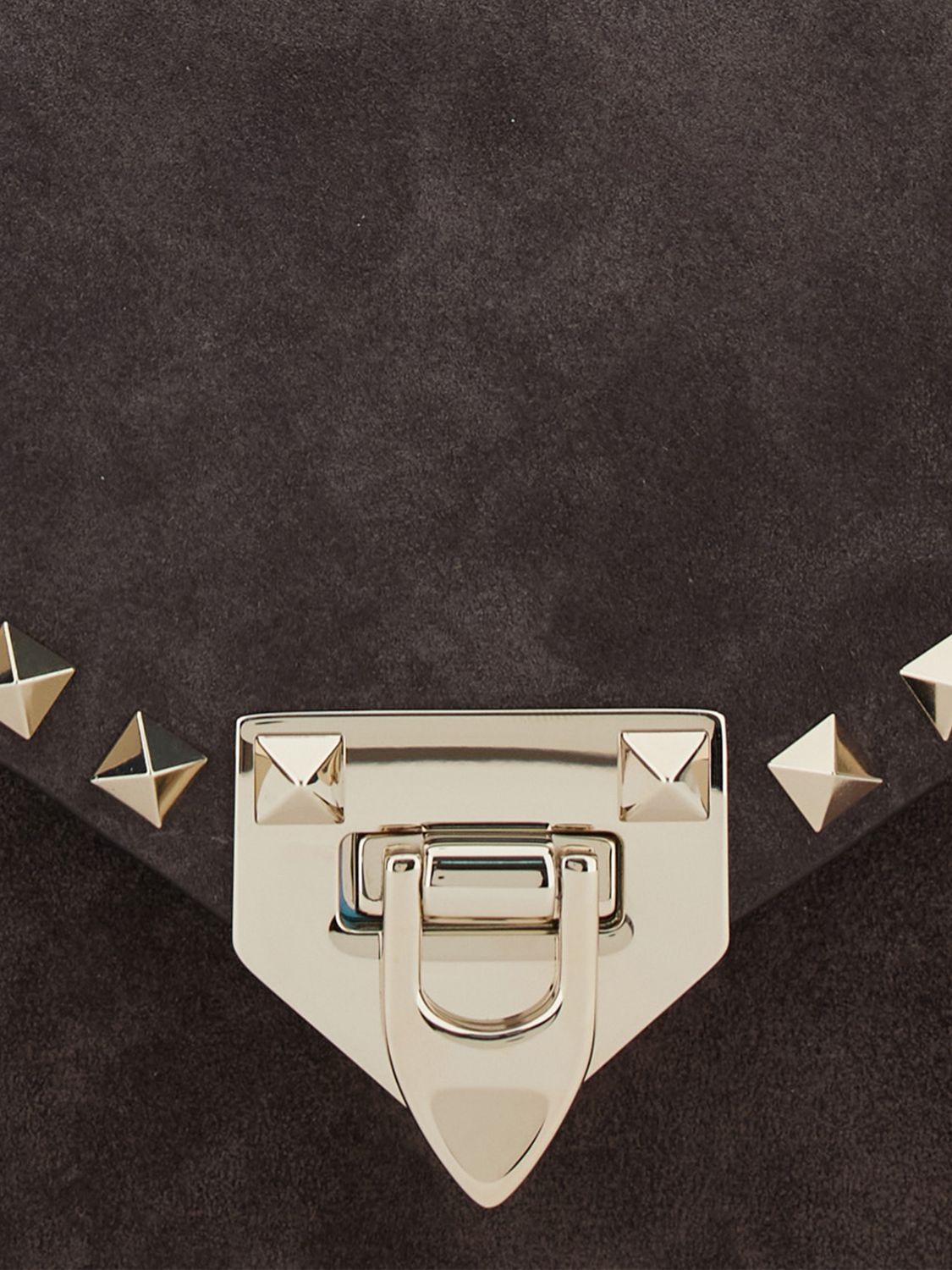 rockstud suede mini crossbody bag with studs