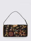 vain floral embroidered beaded shoulder bag