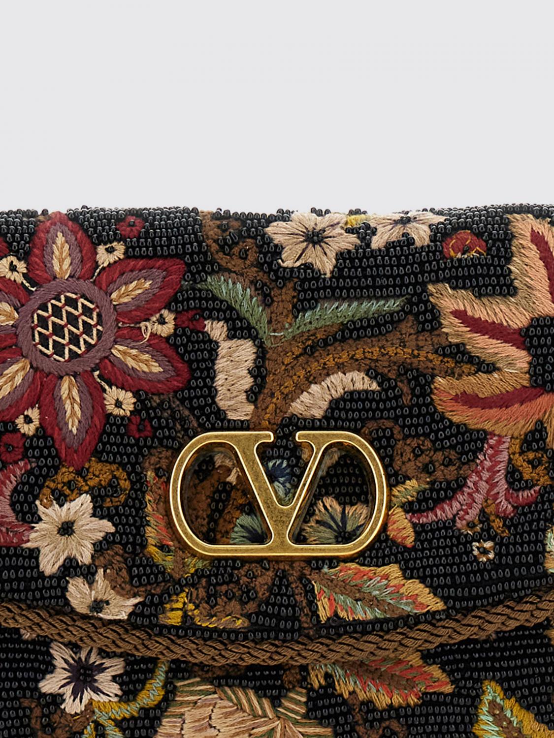 vain floral embroidered beaded shoulder bag