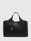 hammered leather tote bag with double handle and shoulder strap