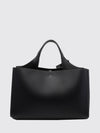 hammered leather tote bag with double handle and shoulder strap
