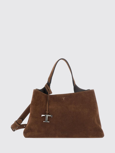 suede shoulder bag with hook closure