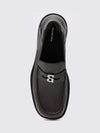 comfy penny loafers in smooth leather with bb metal logo