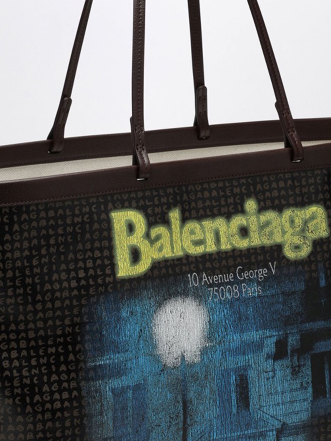 tote select large coated cotton tote bag with graphic print