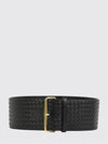 classic smooth leather belt with square buckle