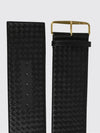 classic smooth leather belt with square buckle