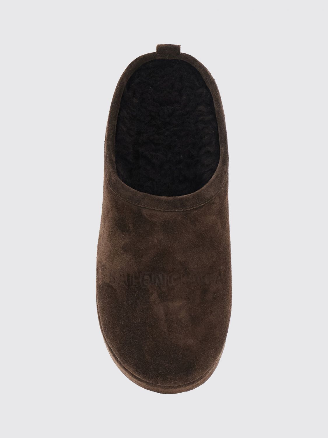alaska shearling-lined suede mules with wedge platform sole