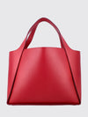 perforated logo handbag in faux leather with pouch