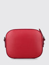 mini faux leather camera bag with perforated logo