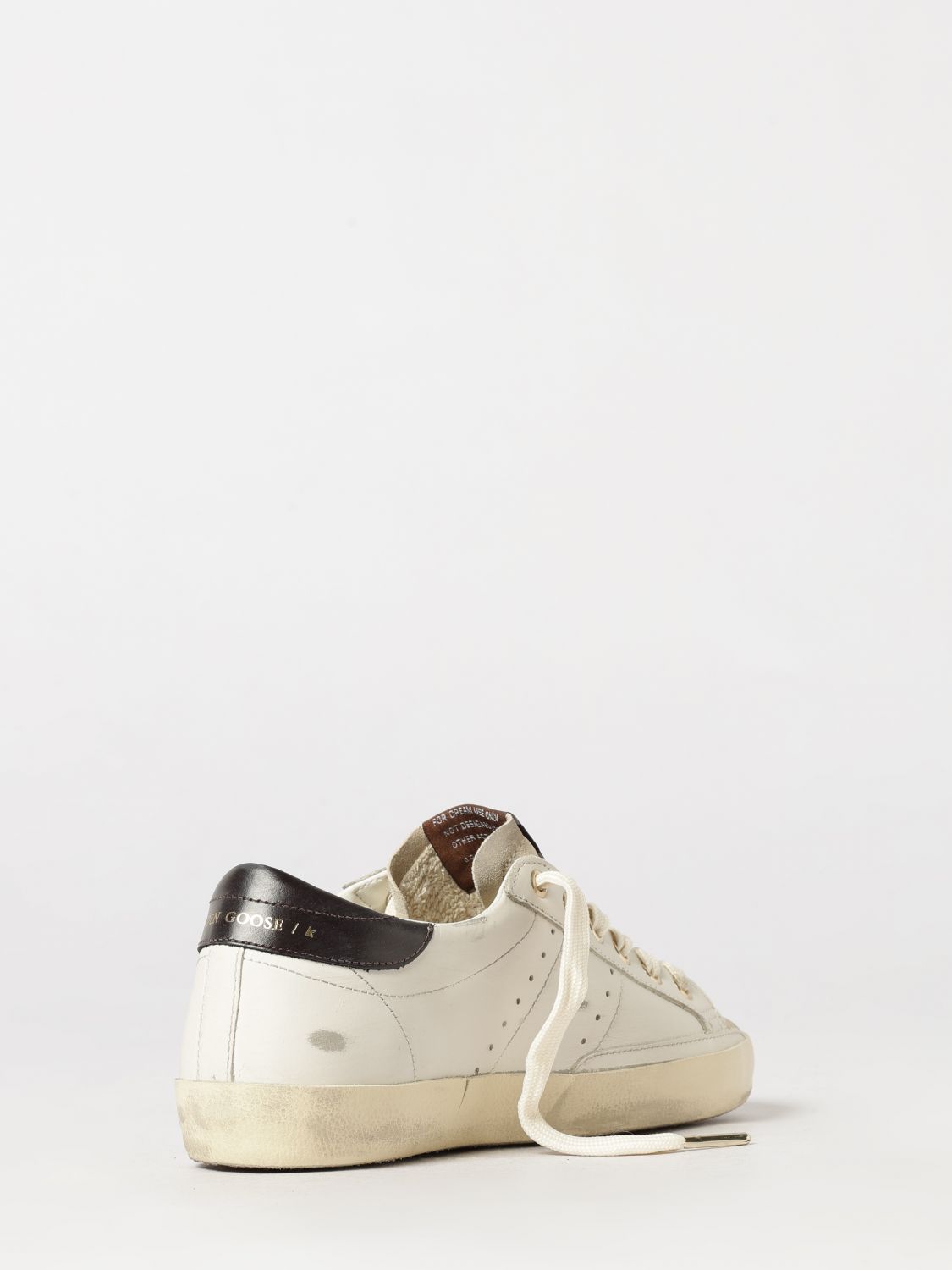 super-star leather and suede sneakers with rhinestone logo