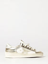 stardan bicolour leather low-top sneakers with distressed finish