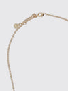 forever ff monogram rhinestone embellished brass necklace